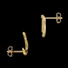 Złote kolczyki z cyrkoniami - Nausznice pr.585