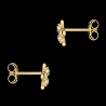 Złote kolczyki z cyrkoniami - Kwiaty pr.585