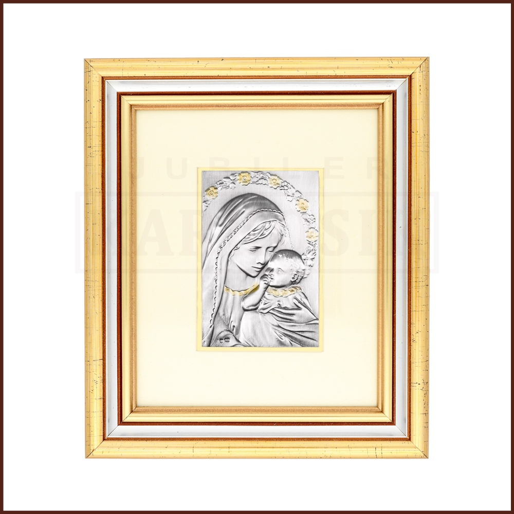 Srebrny Obrazek Madonna z Dzieciątkiem