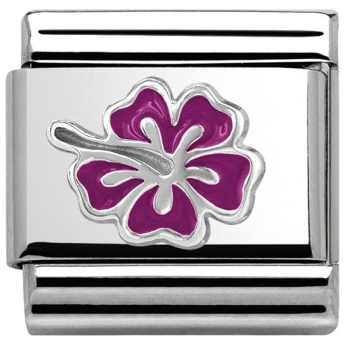 Nomination - Link 925 Silver 'Fioletowy hibiskus' 330202/23