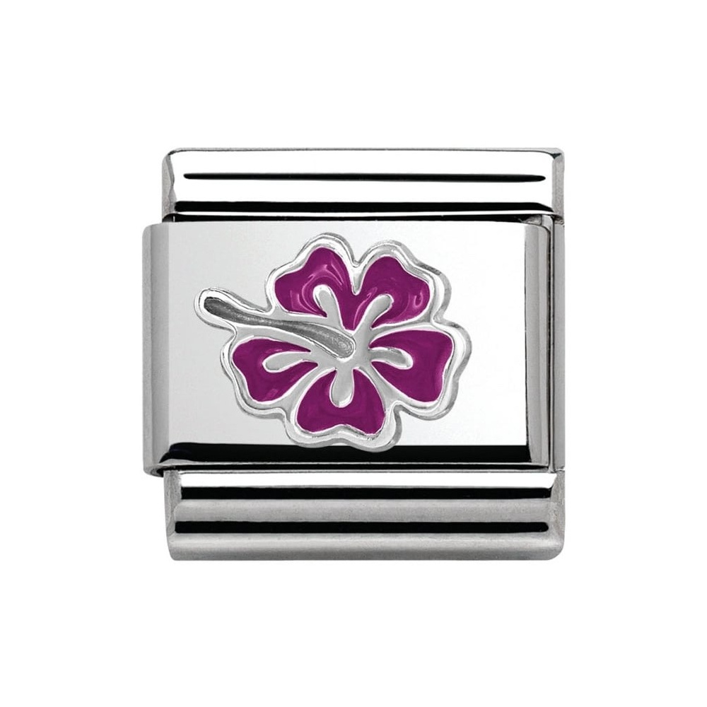 Nomination - Link 925 Silver 'Fioletowy hibiskus' 330202/23