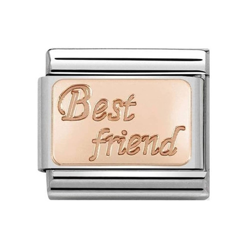 Nomination -  Link 9K Rose Gold 'Best Friend' 430108/16
