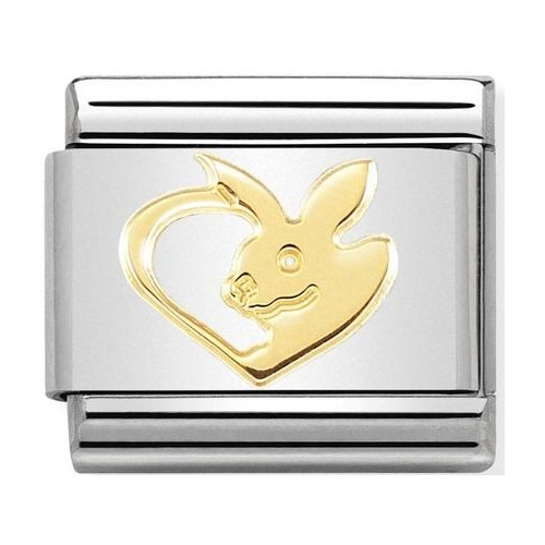 Nomination - Link 18K Rabbit in Heart, Gold 030162/50