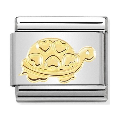 Nomination - Link 18K Turtle with Hearts, Gold 030162/51