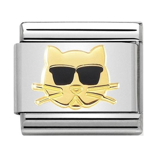 Nomination - Link 18K Gold 'Cat with Sunglasses' 030272/44