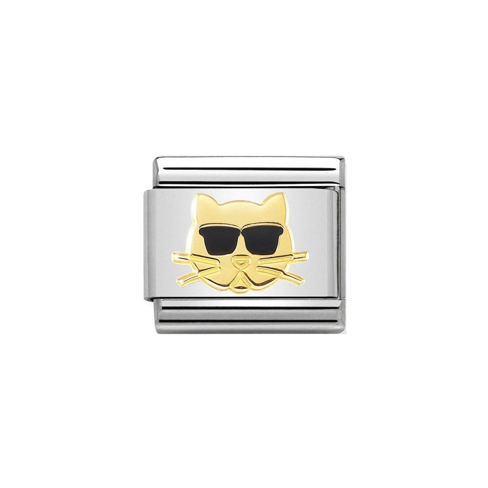 Nomination - Link 18K Gold 'Cat with Sunglasses' 030272/44