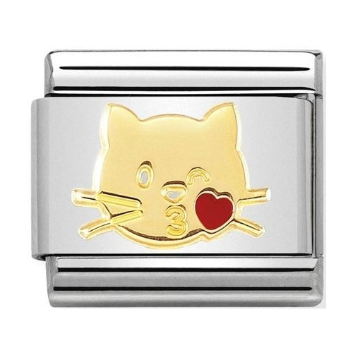 Nomination - Link 18K Gold 'Flying Kiss Cat' 030272/45