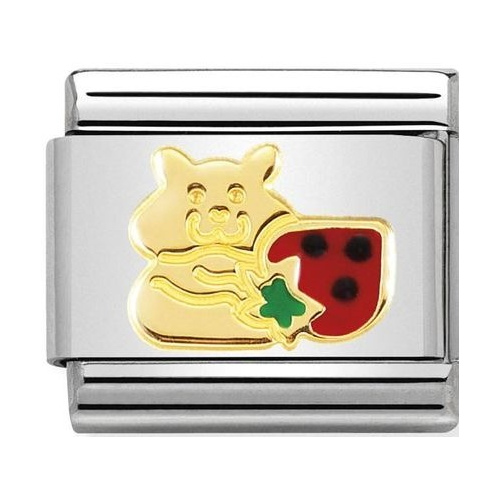 Nomination - Link 18K Gold 'Hamster with Strawberry' 030272/47