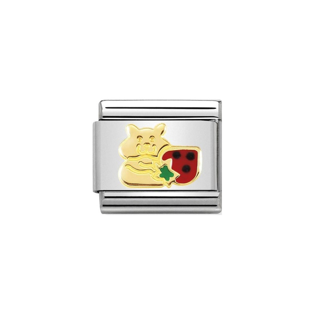 Nomination - Link 18K Gold 'Hamster with Strawberry' 030272/47