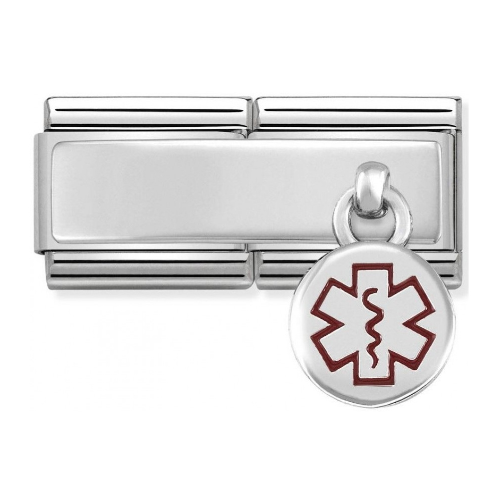 Nomination - Double Link 925 Silver 'Medical Alert Tag' 330780/02