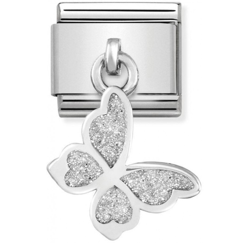 Nomination - Link 925 Silver 'Butterfly with White Glitter' 331805/03