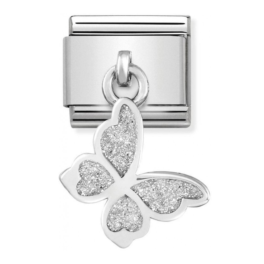 Nomination - Link 925 Silver 'Butterfly with White Glitter' 331805/03