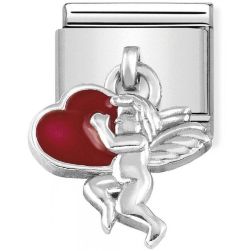 Nomination - Link 925 Silver 'Cupid with Red Heart' 331805/08