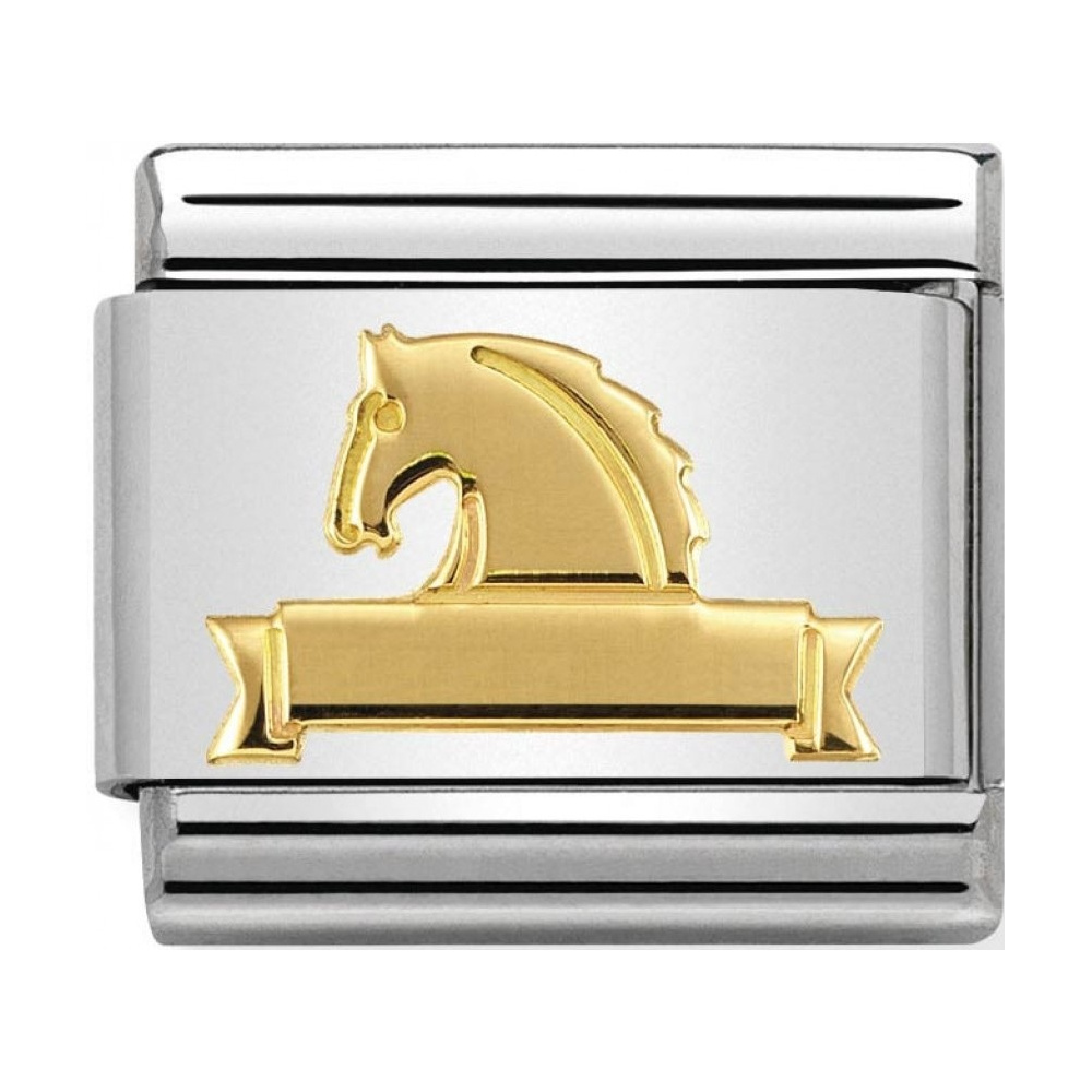 Nomination - Link 18K Gold 'Koń ze Wstęgą' 030149/25