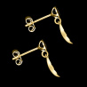 Złote kolczyki z kryształkami - Skrzydła Anioła pr.333