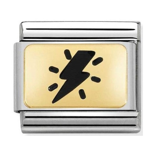 Nomination - Link 18K Gold 'Thunderbolt Black' 030284/40