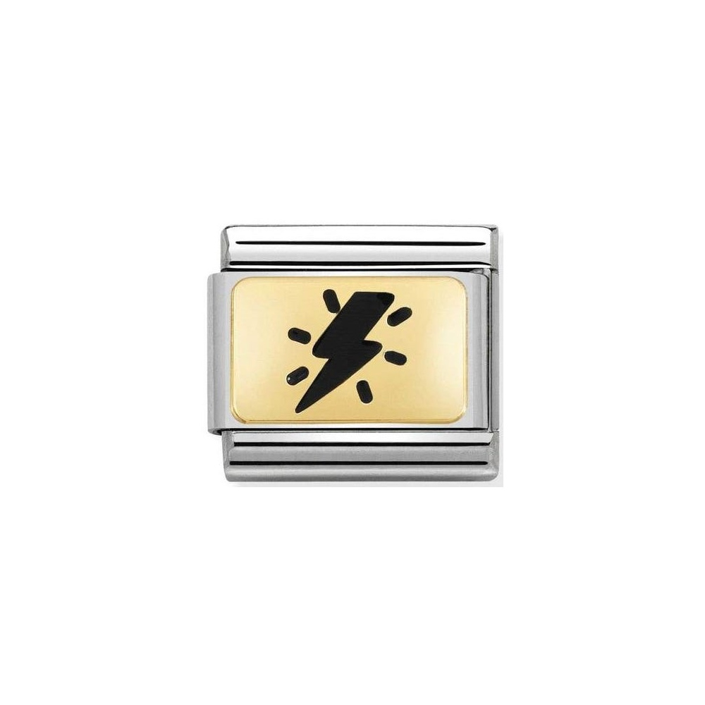 Nomination - Link 18K Gold 'Thunderbolt Black' 030284/40