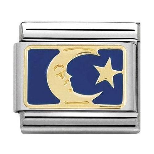 Nomination - Link 18K Gold 'Moon Blue Plate' 030284/45