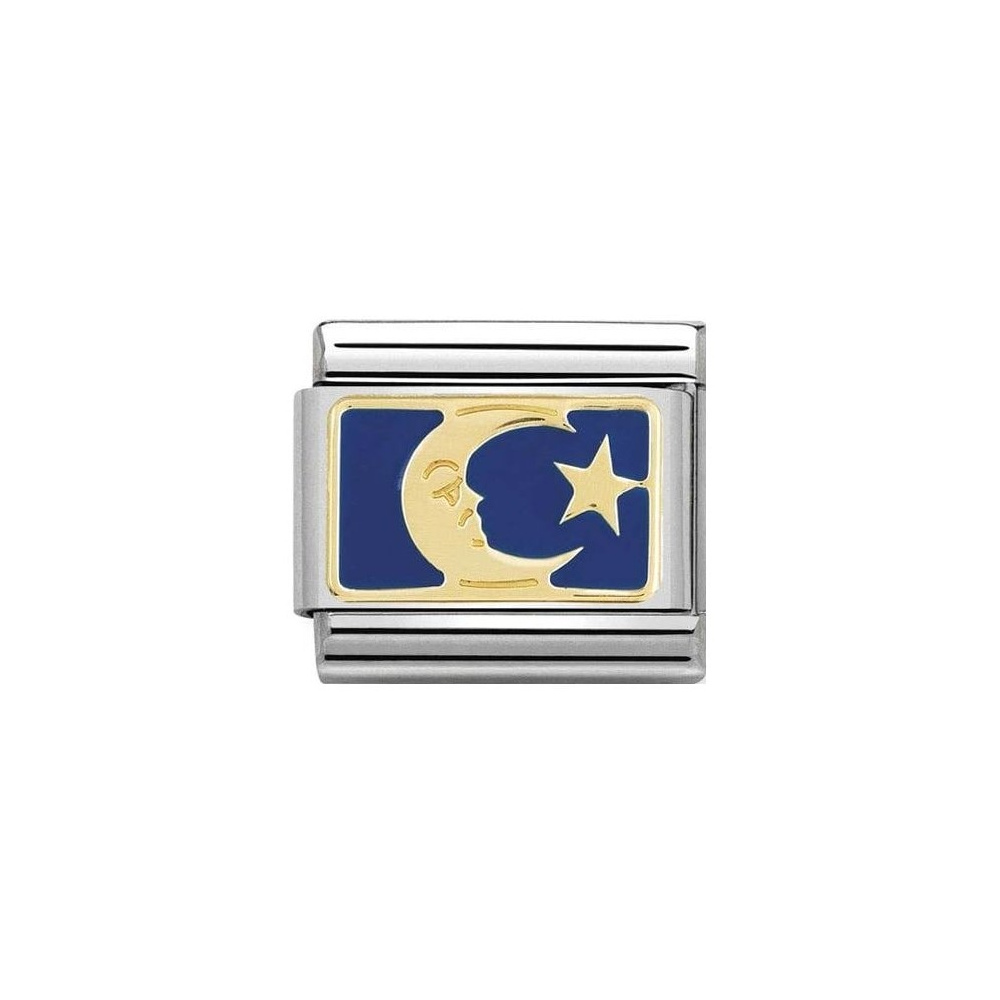 Nomination - Link 18K Gold 'Moon Blue Plate' 030284/45