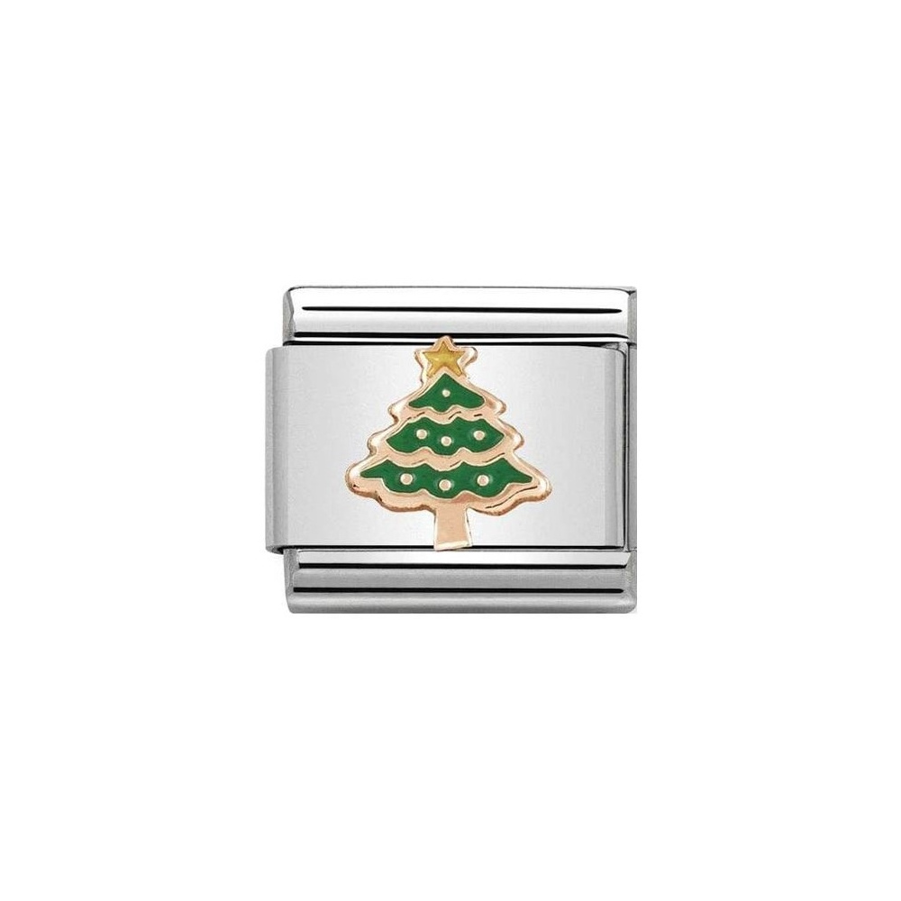 Nomination - Link 9K Rose Gold 'Christmas Tree' 430203/05