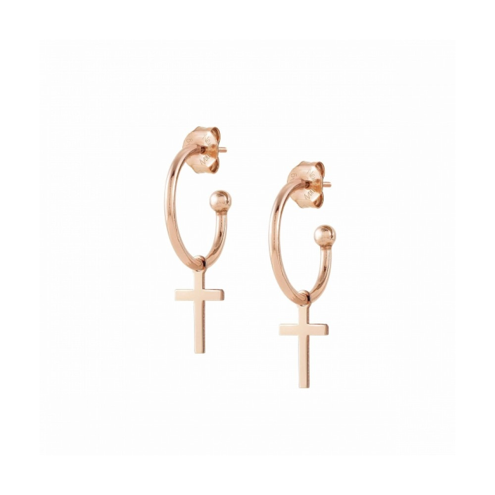 Kolczyki Nomination Rose Gold - Melodie Earrings With Cross 147703/004