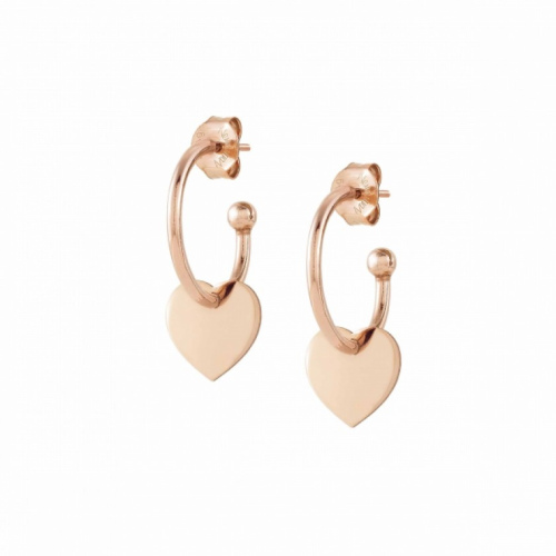 Kolczyki Nomination Rose Gold - Melodie Hoop Earrings with Hearts 147703/022