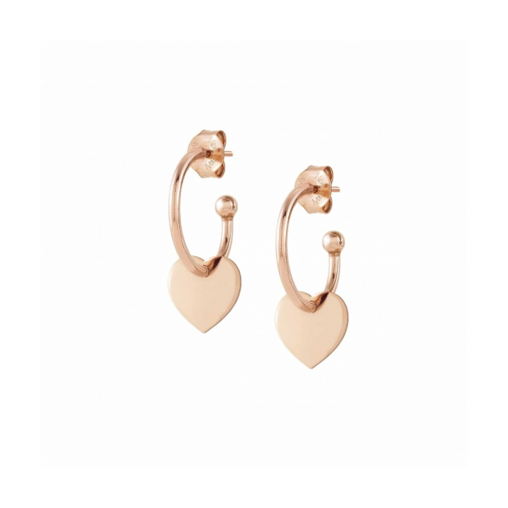 Kolczyki Nomination Rose Gold - Melodie Hoop Earrings with Hearts 147703/022