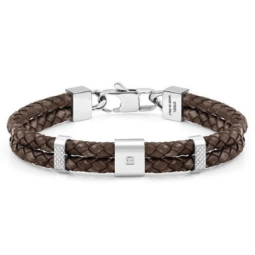 Bransoletka Nomination - Double Tribe Bracelet In Vintage Effect Leather 026435/003
