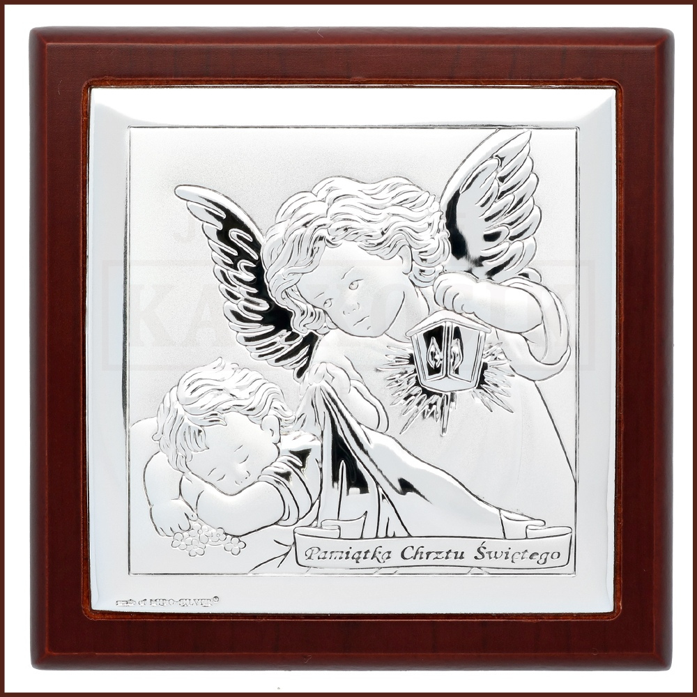 Srebrny Obrazek - Pamiątka Chrztu Świętego
