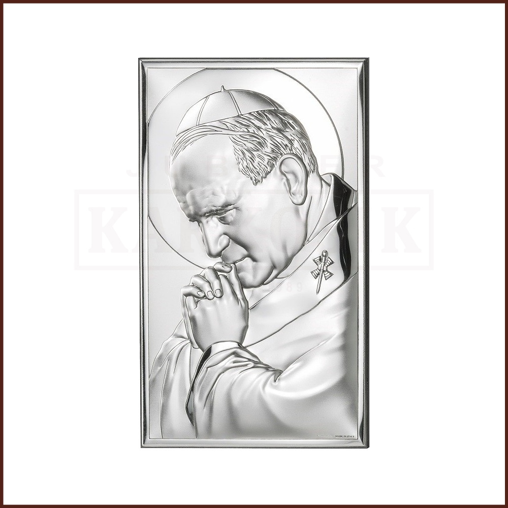 Srebrny obrazek - Święty Jan Paweł II