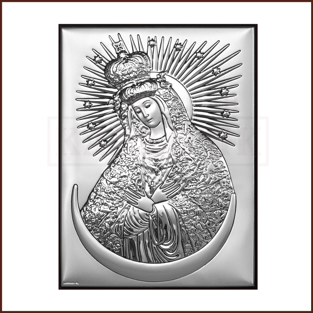 Srebrny Obrazek - Pamiątka Pierszej Komunii Św. - Jezus