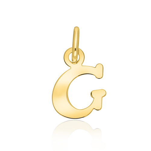 Złota zawieszka - Literka "G" pr.585