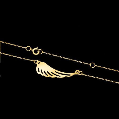 Złoty Naszyjnik Celebrytka - Skrzydło Anioła pr.333