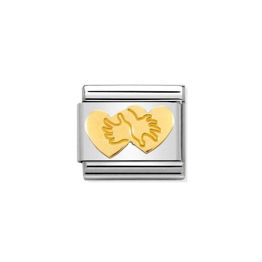 Nomination -  Link 18K Gold 'Heart Hug' 030162/60
