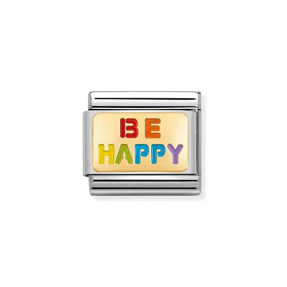 Nomination -  Link 18K Gold 'Be Happy' 030263/18