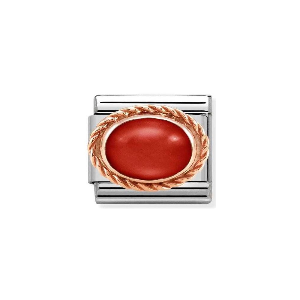 Nomination - Link 9K Rose Gold 'Red Coral' 430507/11