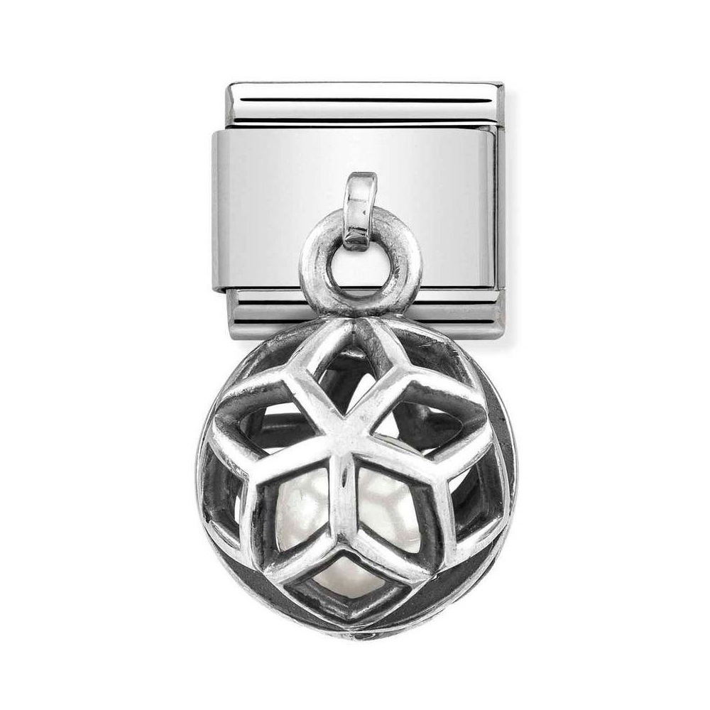 Nomination - Link 925 Silver 'Rhombus with White Swarovski Pearl' 331810/03