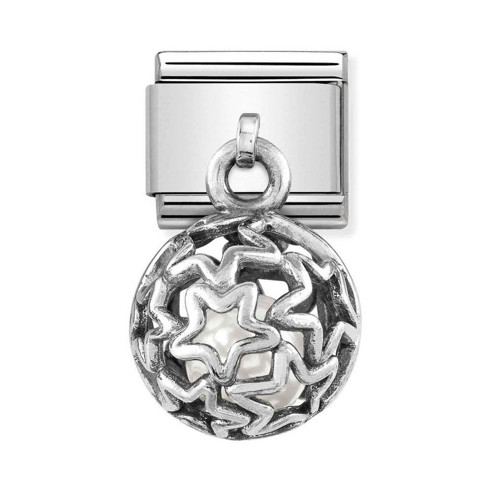 Nomination - Link 925 Silver 'Stars with White Swarovski Pearl' 331810/07